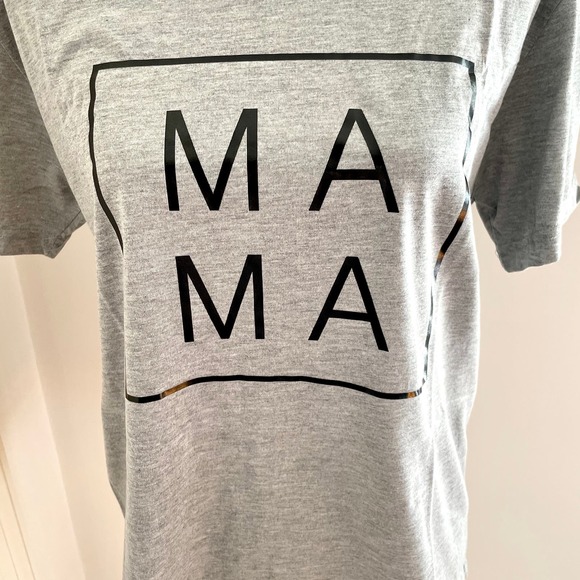 Mama Square T Shirt In Heather Gray Size Large - Picture 4 of 8